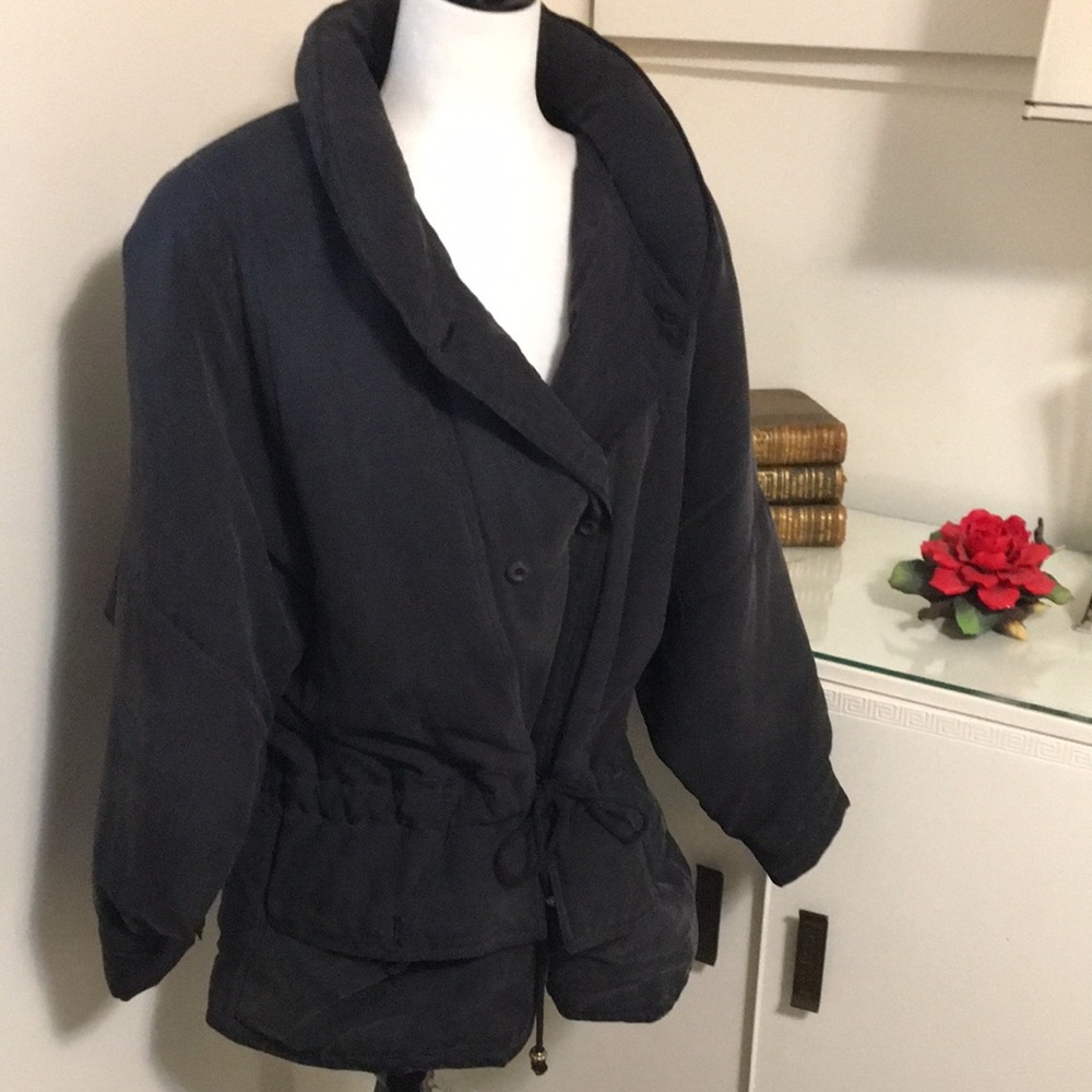 Vintage Silk Coat Size L